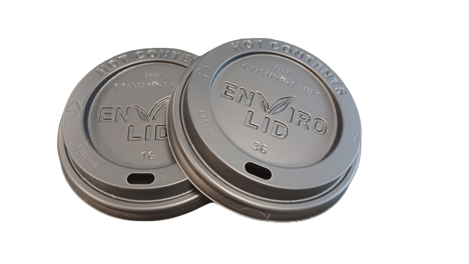 COFFEE CUP LID 12/16OZ BLACK CPLA - 1000